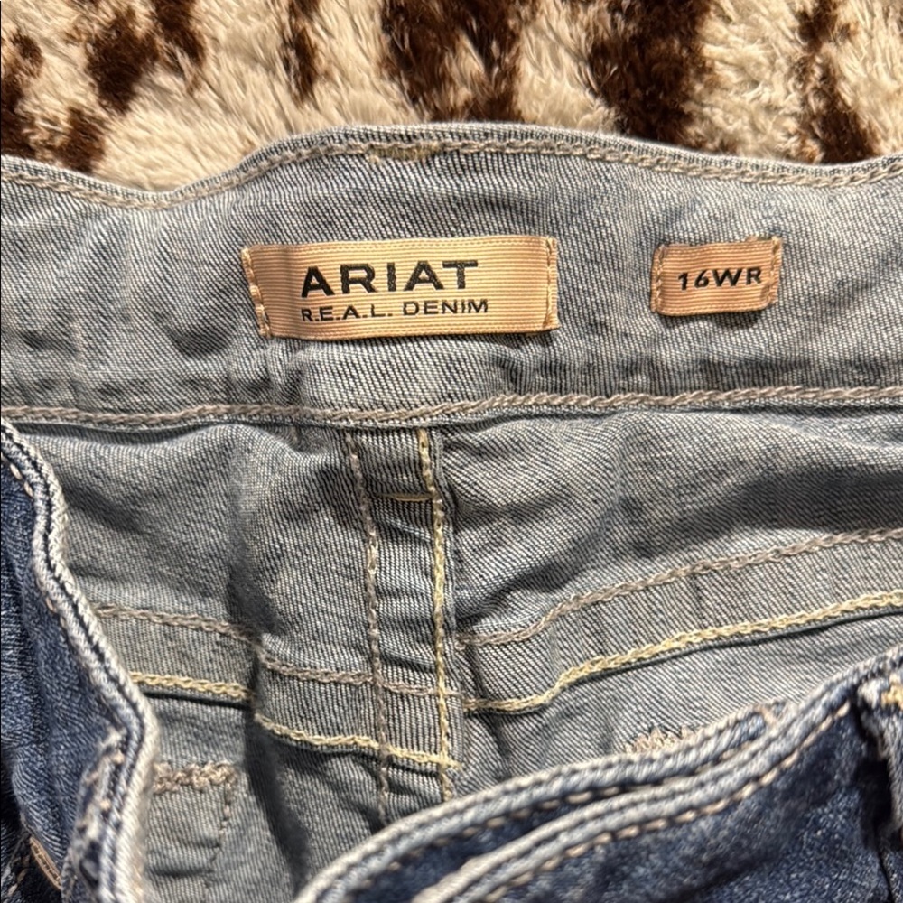 Ariat Blue Classic Denim Jeans with Golden Stitching